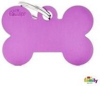 Myfamily Big Bone Aluminum Purple Cat Tag