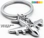 Heble® Vliegtuig Sleutelhanger - Zilverkleurig