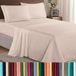 Elegant Comfort Luxe 1500 hoogwaardige microvezel 4-delige lakenset - kreukbestendig, elastisch hoeslaken, diepe zak tot 40,6 cm, kingsize, crème
