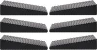 Benson Deurstopper - 6x - Zwart - Rubber - 7 x 6 x 1,6 cm
