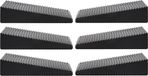Benson Deurstopper - 6x - Zwart - Rubber - 7 x 6 x 1,6 cm