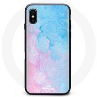 Maniacase Hoesje voor iPhone XS Max Behang Safari roze blauw