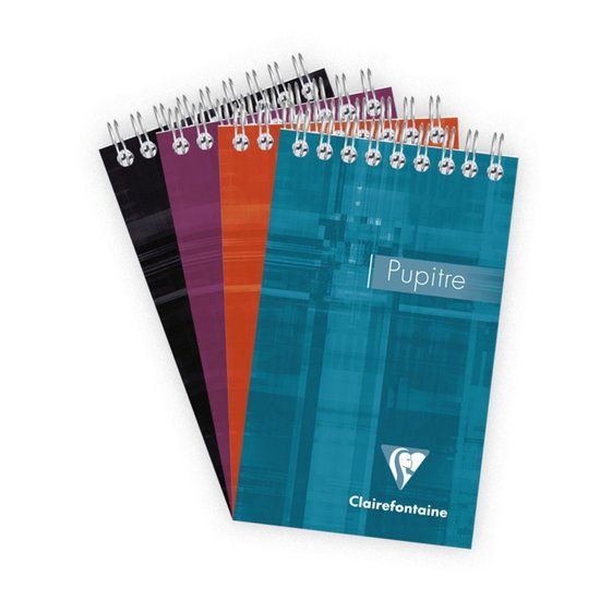 Clairefontaine 8622C Notitieblok met Kopspiraal - 8,5x14 cm - 160 Afscheurbare Pagina's Kleine Ruitjes - Wit Papier 90 g - Omslag Gecoat Karton - Willekeurig Kleur