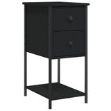 vidaXL Nachtkastjes 2 stuks Zwart 32x42x70 cm Bewerkt Hout