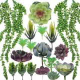 Woohome Kunstmatige Vetplanten, 20 Stuks