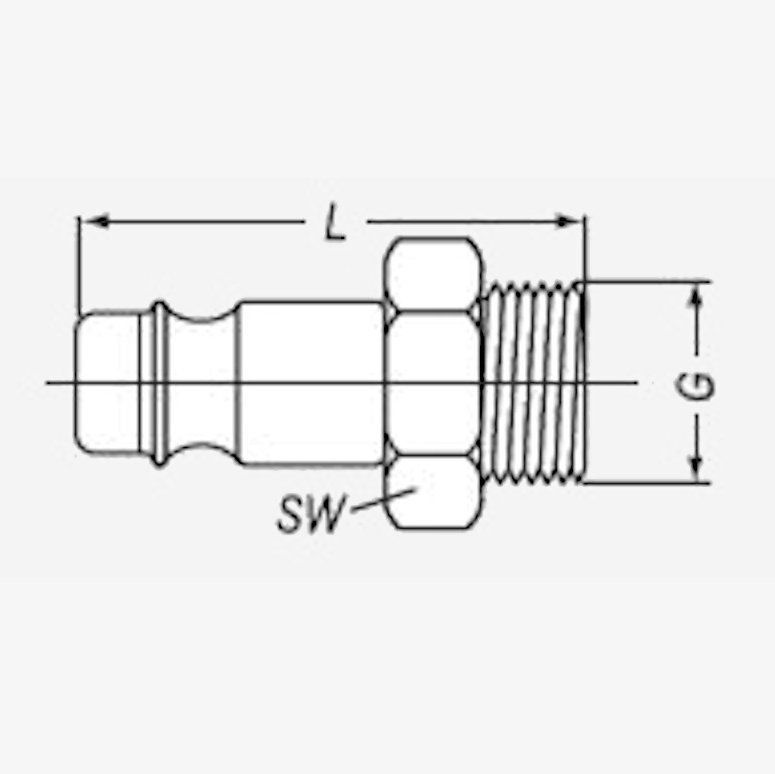 Brüder Mannesmann Aansluitnippel met buitendraad R 3/8" inch - 1558