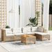 Maison Exclusive - Salon de jardin 6 pièces avec coussins, polyrotin beige