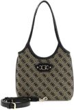 GUESS Samantha Mini Tote Black Logo beige Handtas