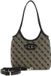 GUESS Samantha Mini Tote Black Logo beige Handtas