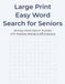 Large Print Easy Word Search for Seniors: 50 Relaxing Word Search Puzzles with Positive Words and Affirmations