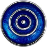 Quiges - Dames Click Button Drukknoop 18mm Cirkels Blauw
