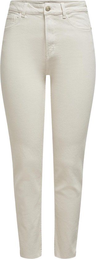 ONLY ONLEMILY HW ST RAW CRPANK DNM COL NOOS Dames Jeans - Ecru - Maat W26 X L30