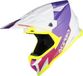 Acerbis T711, casque de motocross, couleur: Blanc/Mauve/Fuchsia/Jaune Néon, taille: XXL