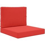 Coussin de canapé d'extérieur 2 pcs rouge Polyester