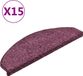 vidaXL Trapmatten - 15 stuks - Donkerpaars - 65x21x4 cm