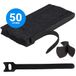 Selected by GSMpunt.nl GSMpunt B.V. Herbruikbare Kabelbinders Klittenband - 50 Pack - Kabelmanagement - Zwart