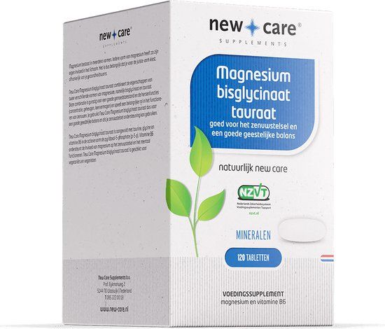 New Care Magnesium bisglycinaat tauraat - 120 tabletten - Vegan