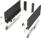 S&O Handelsgesellschaft mbH Système de tiroirs JUNKER-SLIM anthracite Hauteur : 167 mm Profondeur : 500 mm résistant à la tension jusqu'à 40 Kg Soft-Close Tiroir avec bacs de tiroir étroits de 13 mm