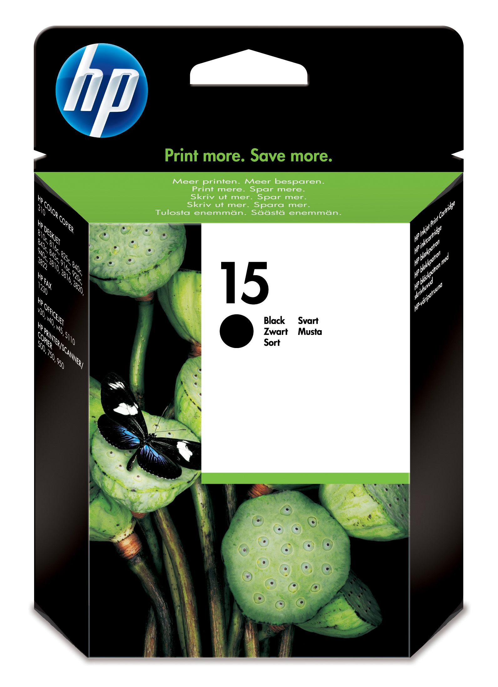 HP 15 Large Black Inkjet Print Cartridge single pack / zwart