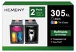 HP 305XL Cartouches d'encre rechargeables pour HP Envy 6000, DeskJet 2700