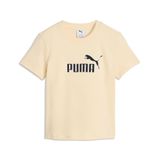 PUMA Essentials Elevated No.1 Logo Slim T-shirt voor dames M, Buttercream Yellow