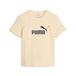 PUMA Essentials Elevated No.1 Logo Slim T-shirt voor dames M, Buttercream Yellow