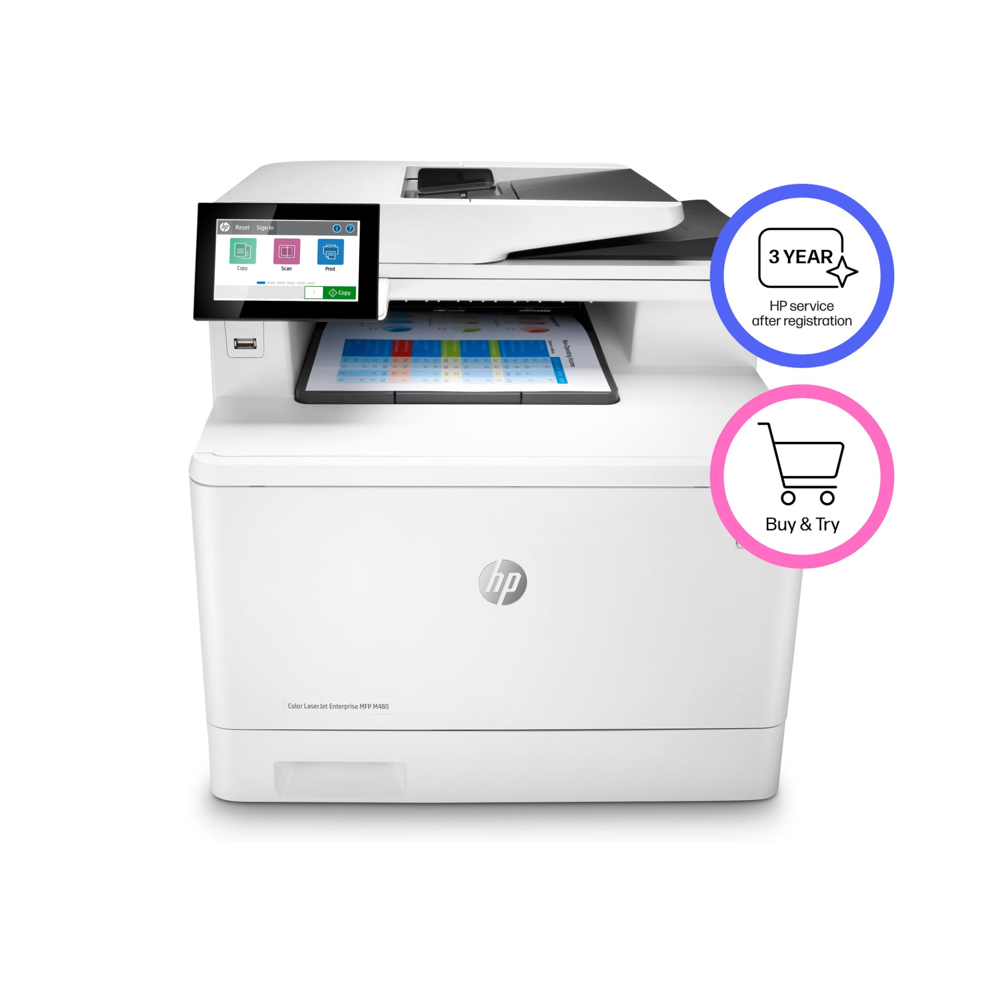 HP Color LaserJet Enterprise MFP M480f - Multifunctionele Kleurenprinter voor Bedrijven
