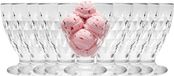 Urban Living Coupes à glace/bols à glace - 9x pièces - 280 ml - verre - avec relief - bol à dessert