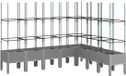 vidaXL Plantenbak met latwerk 200x160x142,5 cm polypropeen lichtgrijs