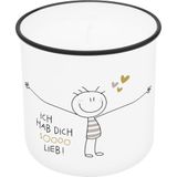 Lieblingskerze Sheepworld Lieblingskerze in Emailleoptik Motiv "Hab dich soooo lieb"