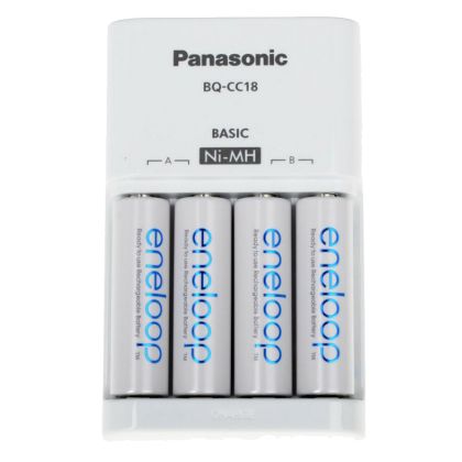 Panasonic K-KJ18MCC40E Batterij Oplader Set - Incl. 4x AA 1900mAh NiMH Batterijen