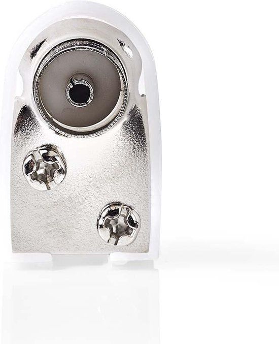 Nedis IEC (Coax) Connector - Gehoekt - Female - 2 Stuks - Wit