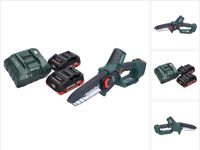 Metabo MS 18 LTX 15 accu-houtzaag 18 V 15 cm 5 m/s + 2x accu 4,0 Ah + oplader
