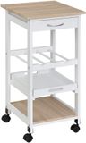 HOMCOM Keukenkar MDF 37x37x76cm Wit