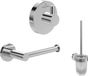Villeroy & Boch Elements Tender badkameraccessoireset, 3-in-1, handdoekhaakje, toiletrolhouder & borstelset, chroom