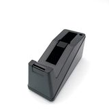 Professionele plakbanddispenser met antislip onderkant en penhouder, dubbele houder voor 33/66 m rollen, zwart
