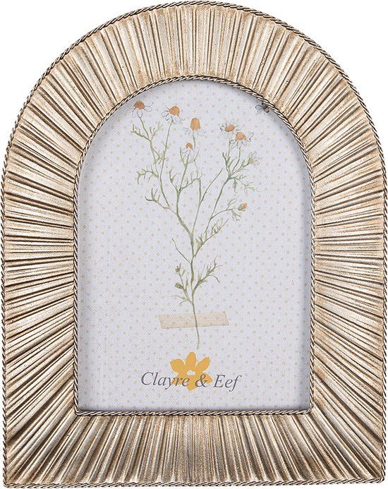 Clayre & Eef Fotolijst - 10x15 cm - Goudkleurig - Kunststof - Rechthoek