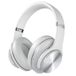 DOQAUS Over-ear hoofdtelefoon met bluetooth en microfoon, 90 uur speeltijd, BT5.3, 3 EQ-modi, opvouwbaar en draadloos, met hifi-stereo-basgeluid, zachte oorschelpen, voor pc en mobiele telefoon, wit