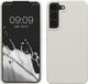 kwmobile telefoonhoesje geschikt voor Samsung Galaxy S22 - Hoesje met siliconen coating - Smartphone case in mat wit