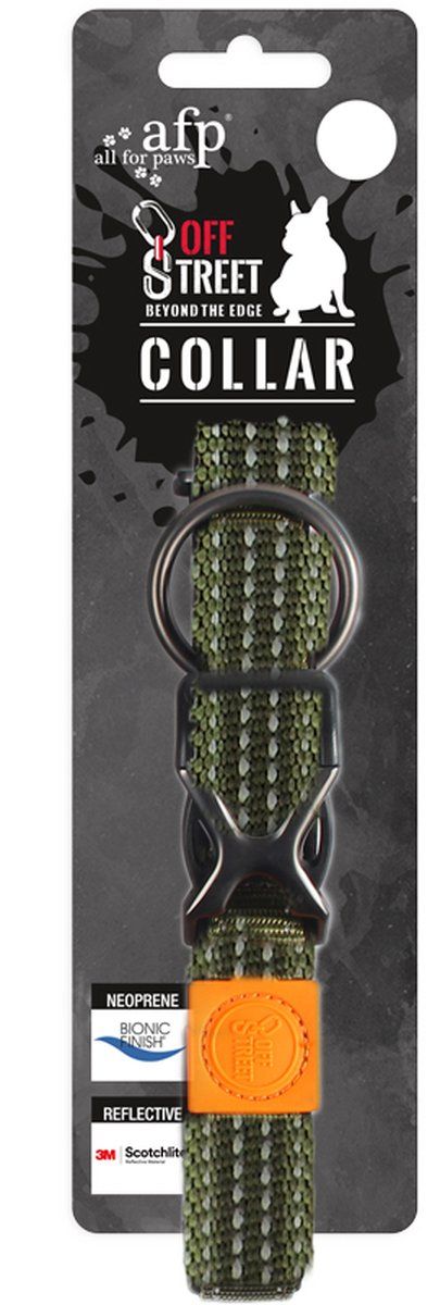 AFP Off Street Dog Collar Olive Green S