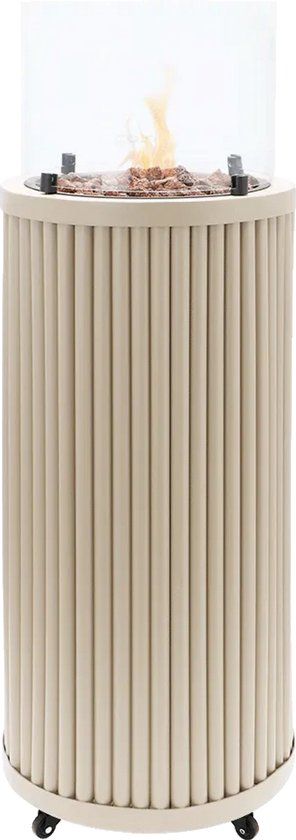 Cosi Cosipillar Curved Sandy Beige Gashaard Terrasverwarmer - ø 40 x 112 cm