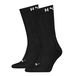 PUMA Lot de 2 paires de chaussettes courtes Unisexe Noir 39-42