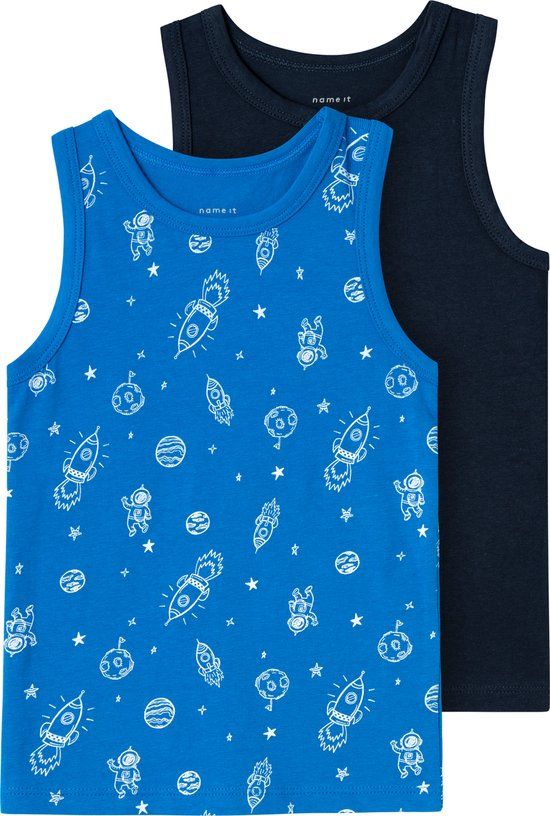 NAME IT NMMTANK TOP 2P SKYDIVER SPACE NOOS Jongens Ondergoed - Maat 92