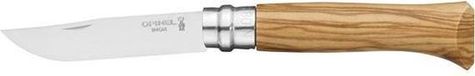 Opinel No. 8 Bois d'olivier Couteau pliant - Lame en acier inoxydable