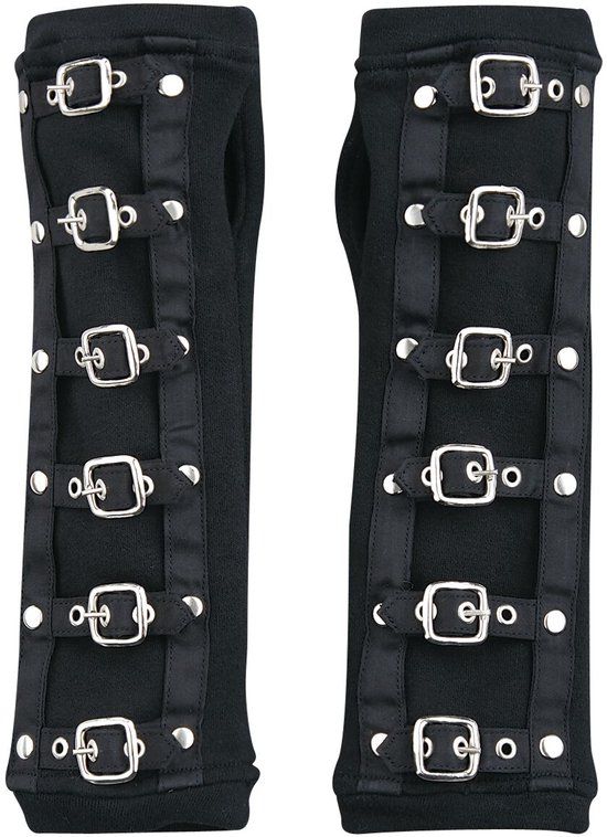 Poizen Industries Buckle Cuffs Armwarmers Zwart