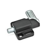 Ganter Normelemente GN 722.3-16-30-R-SW veervergrendeling, zwart, vergrendelingscurve rechtse bouten: 16mm