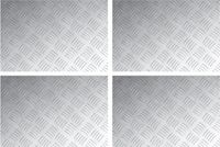 vidaXL - Trapmatten - 4 stuks - 60 x 40 cm - Zilver - Aluminium - Rechthoekig
