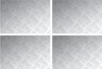 vidaXL - Trapmatten - 4 stuks - 60 x 40 cm - Zilver - Aluminium - Rechthoekig