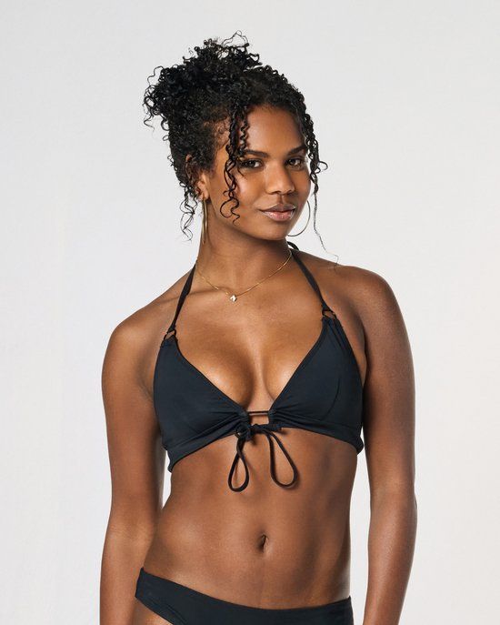 Moodies Undies Moodies Bikinitop met voorsluiting - Zwart - Maat S