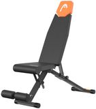 HEAD Fitnessbank - Halterbank - Bench Press - Trainingsbank - Verstelbaar & Inklapbaar - Krachttraining - Fitness - Zwart